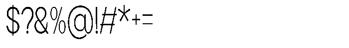 Flova Light Compressed Font OTHER CHARS