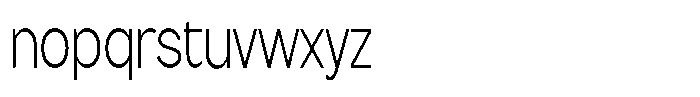 Flova Light Compressed Font LOWERCASE