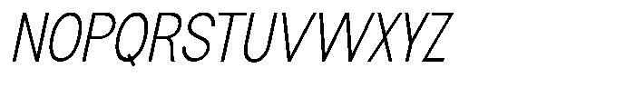 Flova Light Condensed Italic Font UPPERCASE