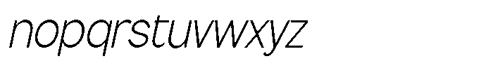 Flova Light Condensed Italic Font LOWERCASE