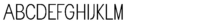 Flova Light Condensed Font UPPERCASE