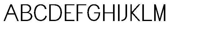 Flova Light Expanded Font UPPERCASE