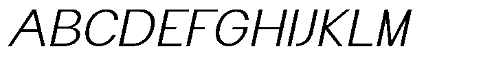Flova Light Extended Italic Font UPPERCASE