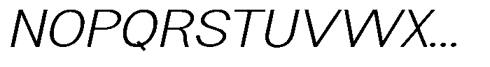 Flova Light Extended Italic Font UPPERCASE