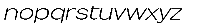 Flova Light Extended Italic Font LOWERCASE