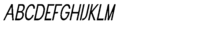 Flova Medium Compressed Italic Font UPPERCASE