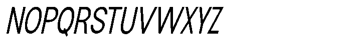 Flova Medium Compressed Italic Font UPPERCASE