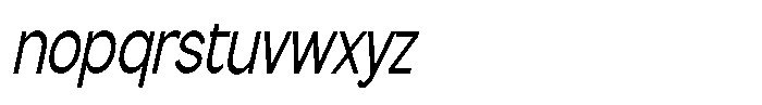 Flova Medium Compressed Italic Font LOWERCASE