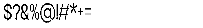 Flova Medium Compressed Font OTHER CHARS