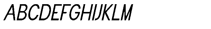 Flova Medium Condensed Italic Font UPPERCASE