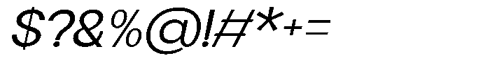 Flova Medium Expanded Italic Font OTHER CHARS