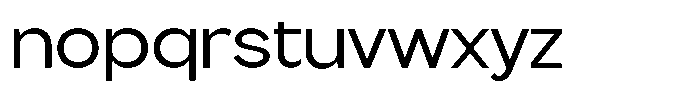 Flova Medium Expanded Font LOWERCASE