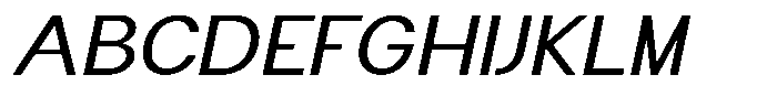 Flova Medium Extended Italic Font UPPERCASE