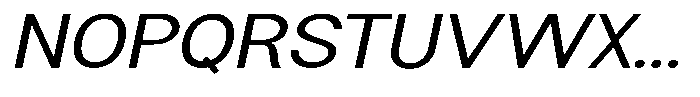 Flova Medium Extended Italic Font UPPERCASE