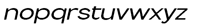 Flova Medium Extended Italic Font LOWERCASE