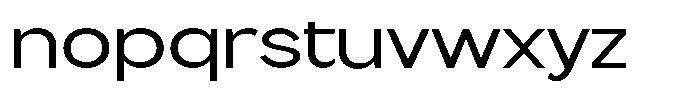 Flova Medium Extended Font LOWERCASE