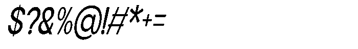 Flova Semi Bold Compressed Italic Font OTHER CHARS