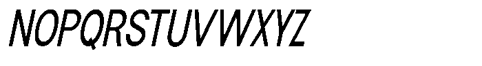 Flova Semi Bold Compressed Italic Font UPPERCASE