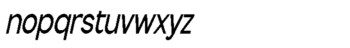 Flova Semi Bold Compressed Italic Font LOWERCASE