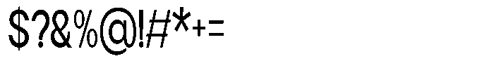 Flova Semi Bold Compressed Font OTHER CHARS