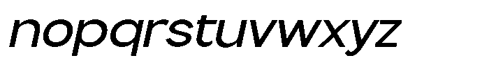 Flova Semi Bold Expanded Italic Font LOWERCASE