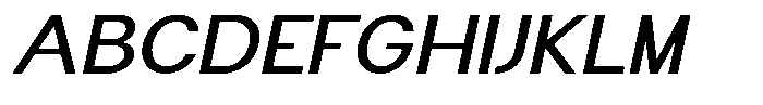 Flova Semi Bold Extended Italic Font UPPERCASE