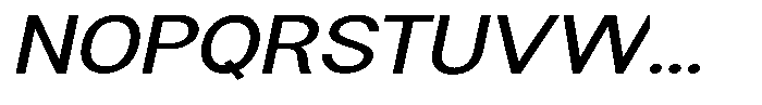 Flova Semi Bold Extended Italic Font UPPERCASE