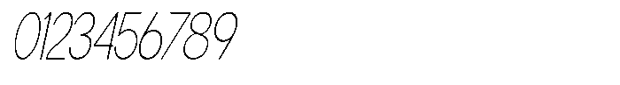 Flova Thin Compressed Italic Font OTHER CHARS