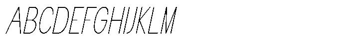 Flova Thin Compressed Italic Font UPPERCASE