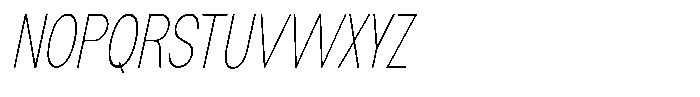 Flova Thin Compressed Italic Font UPPERCASE