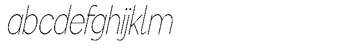 Flova Thin Compressed Italic FONT