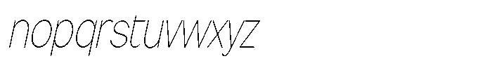 Flova Thin Compressed Italic Font LOWERCASE