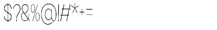 Flova Thin Compressed Font OTHER CHARS
