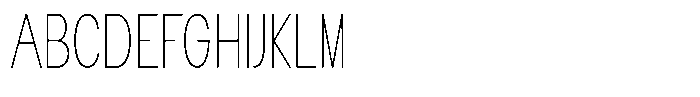 Flova Thin Compressed Font UPPERCASE
