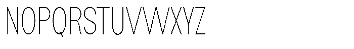 Flova Thin Compressed Font UPPERCASE