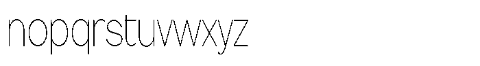 Flova Thin Compressed Font LOWERCASE