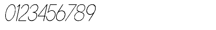 Flova Thin Condensed Italic Font OTHER CHARS