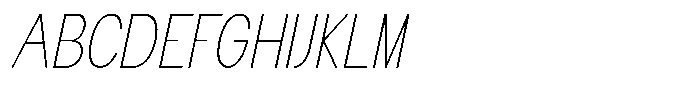 Flova Thin Condensed Italic Font UPPERCASE
