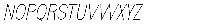 Flova Thin Condensed Italic Font UPPERCASE