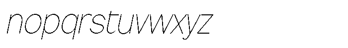 Flova Thin Condensed Italic Font LOWERCASE