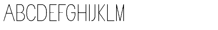 Flova Thin Condensed Font UPPERCASE