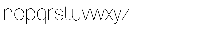 Flova Thin Condensed Font LOWERCASE