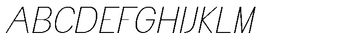 Flova Thin Expanded Italic Font UPPERCASE