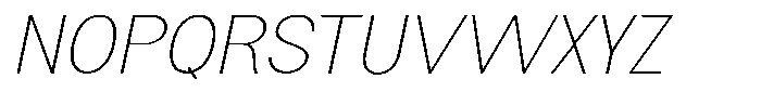 Flova Thin Expanded Italic Font UPPERCASE