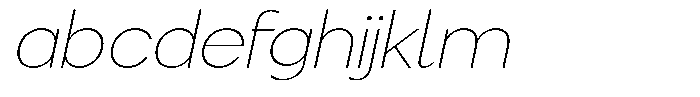 Flova Thin Expanded Italic FONT