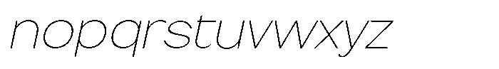 Flova Thin Expanded Italic Font LOWERCASE