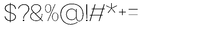 Flova Thin Expanded Font OTHER CHARS