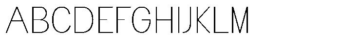 Flova Thin Expanded Font UPPERCASE