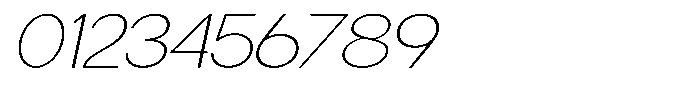 Flova Thin Extended Italic Font OTHER CHARS