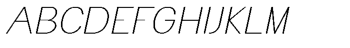 Flova Thin Extended Italic Font UPPERCASE